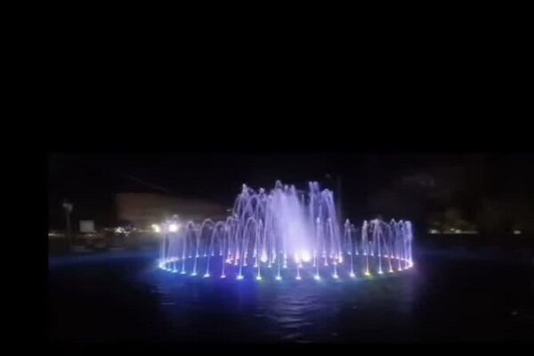ایجاد منظره زیبای شبانه با راه اندازی آبنمای پشت موزه فوتبال آذربایجان