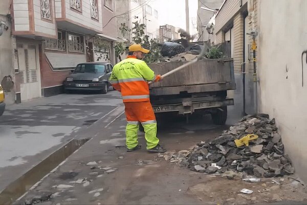 جمع آوری بیش از یک هزار و ۴۰۰ تن نخاله از معابر سطح حوزه شهرداری منطقه ۲