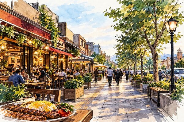 خیابان باختر؛ ظرفیتی برای تبدیل‌ به «گذر غذا