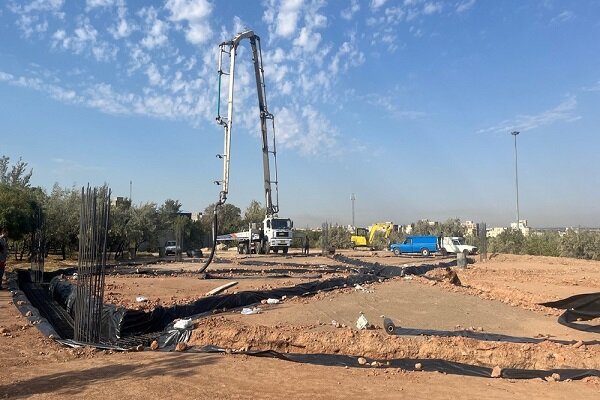 بتنریزی سالن سرپوشیده شهربازی پارک ارم آغاز شد