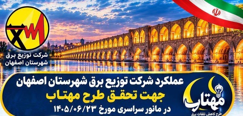 احصای بیش از ۴۵ مگاوات‌ساعت انرژی با اجرای بیست و پنجمین مانور طرح مهتاب در اصفهان
