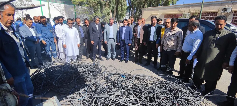 جمعآوری بیش از ۶.۵ کیلومتر کابل برق غیرمجاز در مانور «مهتاب» سیستان و بلوچستان