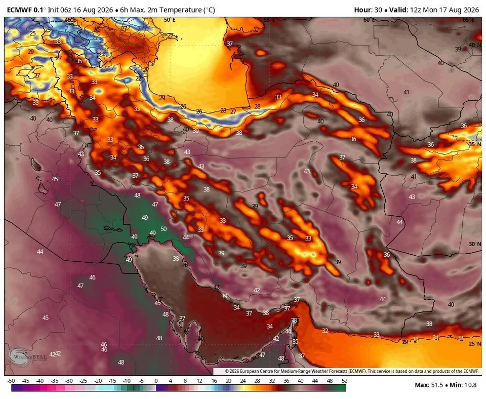 هشدار بارش‌های رگباری و رعدوبرق در ۶ استان؛ گرمای شدید ماندگار شد