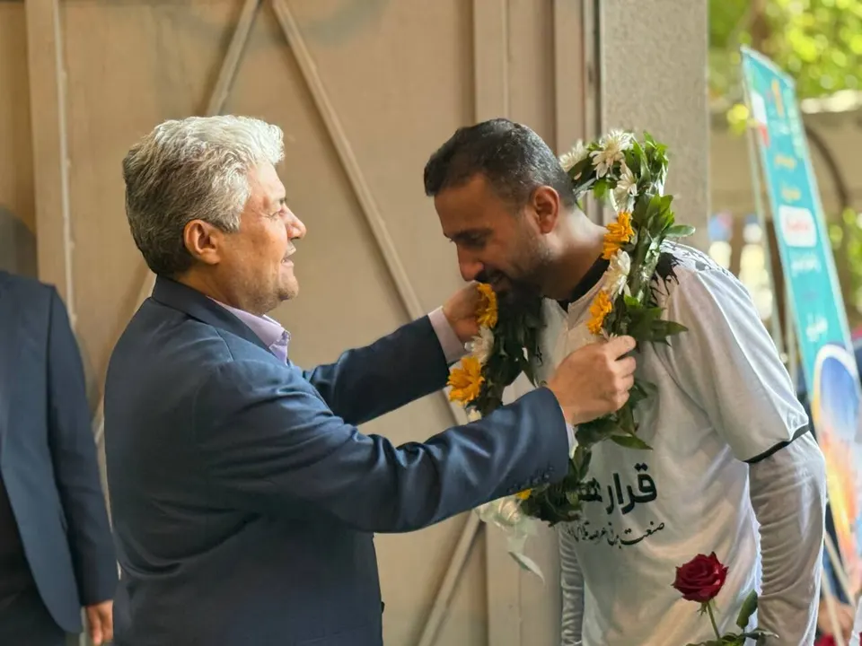 قهرمان دوومیدانی کشور پیام «قرار همدلی» را به مردم خراسان شمالی رساند